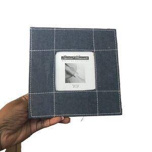 Square denim picture frame for 4x4 inch picture